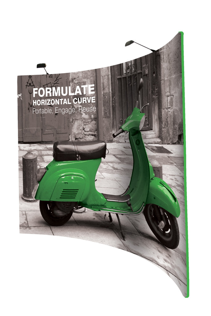 Formulate Horizontal Curve Fabric Back Wall Display