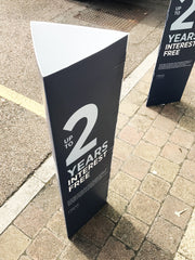 Bollard Advertising Covers Triangle & Square Sleeves