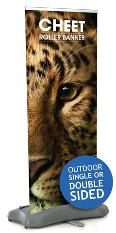 Cheet Roller Banner - Single of Double Sided Outdoor Graphics Exhibition Event Roller Banner Stand - 800mm Wide