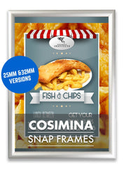 COSIMINA WATERPROOF POSTER ADVERTISING SNAP FRAMES AVAILABLE IN 25MM & 32MM