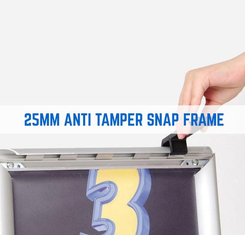 COSMOS SECURITY TAMPER PROOF SNAP FRAME POSTER FRAMES IN 25MM PROFILE