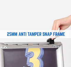 COSMOS SECURITY TAMPER PROOF SNAP FRAME POSTER FRAMES IN 25MM PROFILE