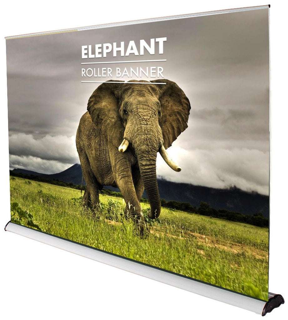 ELEPHANT ROLLER BANNER 3M WIDE LARGEST ON THE MARKET TO DATE