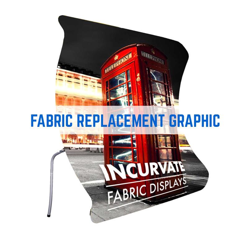 FABRIC GRAPHIC REPLACEMENT INCURVATE CONCAVE MONUMENT FABRIC STAND