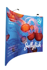 Formulate Horizontal Curve Fabric Back Wall Display