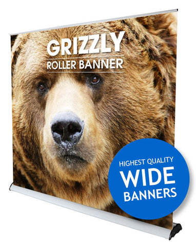 Grizzly Roller Banner - Super Wide High Exhibition Event Roller Banner Stand - 1000, 1500 & 2000mm widths