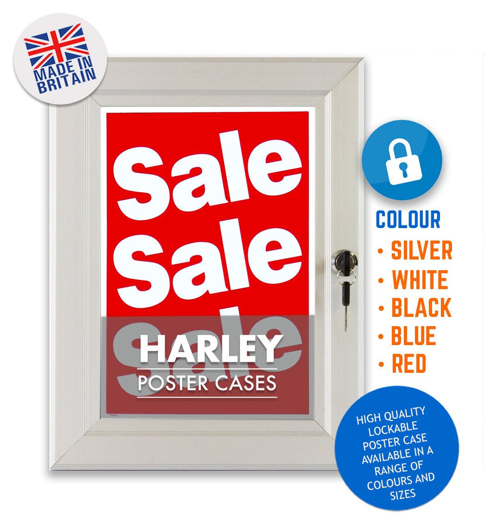 HARLEY STANDARD KEY LOCKING POSTER SILVER FRAME