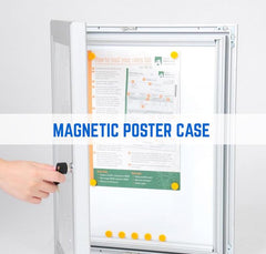 HENDRIX MAGNETIC KEY LOCK POSTER NOTICE BOARD FRAME - SILVER FINISH