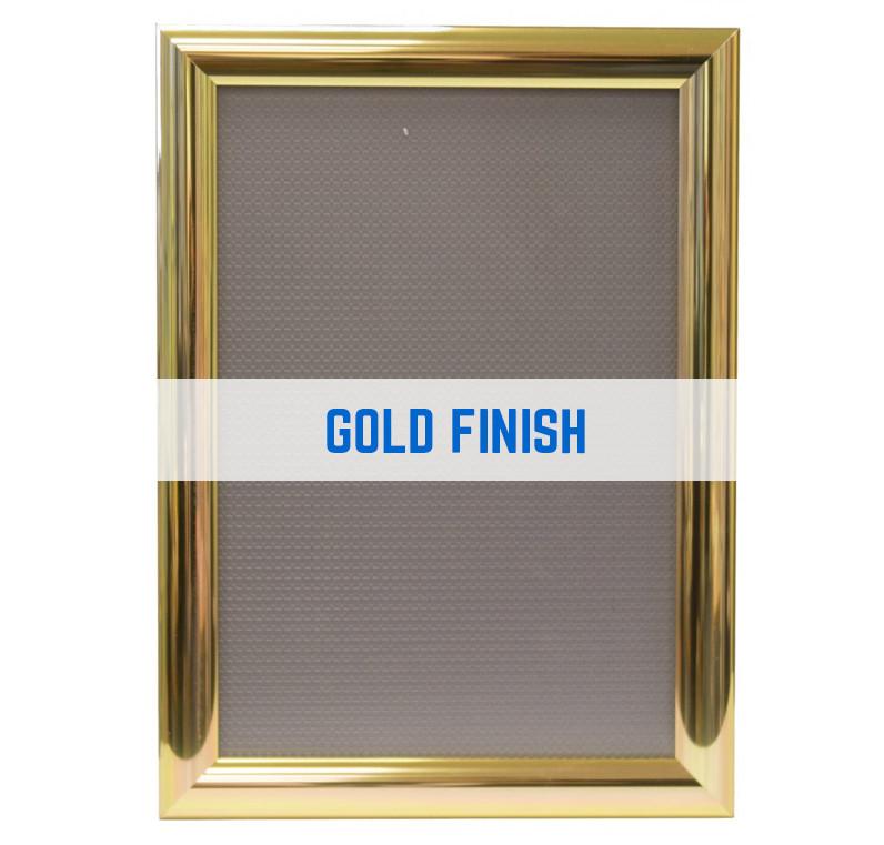 JUPITER POLISHED GOLD 25MM SNAP FRAMES POSTER FRAMES ADVERTISING FRAMES