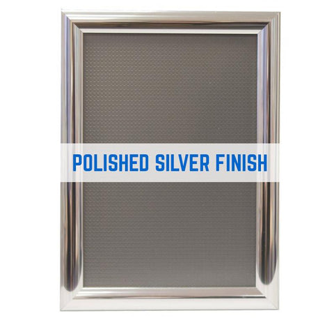 JUPITER POLISHED SILVER 25MM SNAP FRAMES POSTER FRAMES ADVERTISING FRAMES