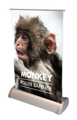 MONKEY MINI DESKTOP ROLLER BANNERS A4 & A3 SIZES