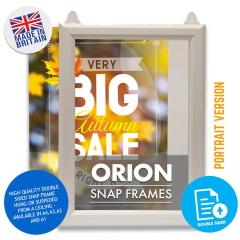 ORION 25mm SLIDE IN FRAMES DOUBLE SIDED AVAILABLE IN LANDSCAPE & PORTRAIT