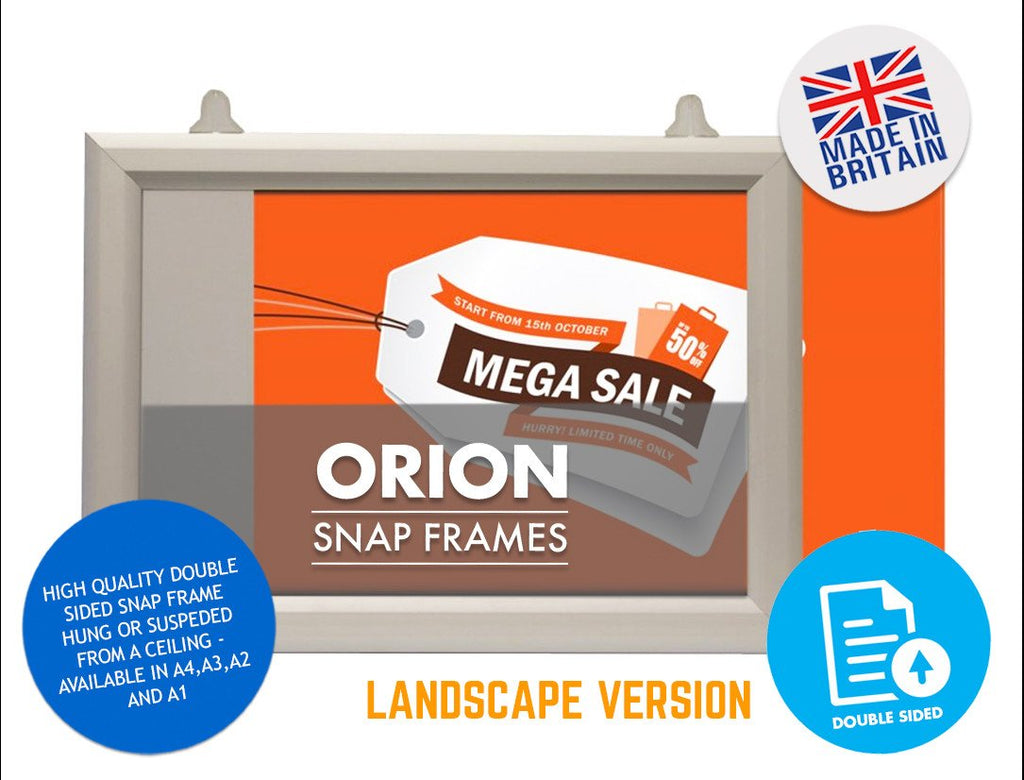 ORION 25mm SLIDE IN FRAMES DOUBLE SIDED AVAILABLE IN LANDSCAPE & PORTRAIT