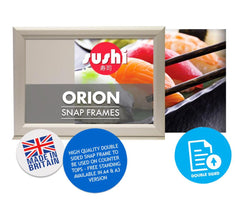 ORION 25MM DOUBLE SIDED COUNTER SLIDE IN POSTER STAND