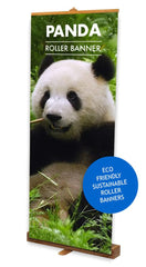 PANDA ROLLER BANNER ECO FRIENDLY ENVIRONMENTAL BAMBOO