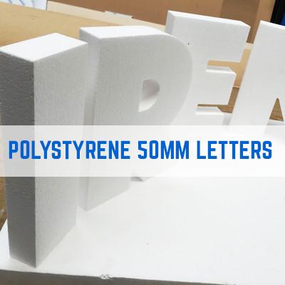 50MM POLYSTYRENE FOAM CUT LETTERS