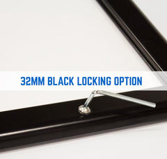 RYKER 32MM LOCKABLE POSTER SNAP FRAME - AVAILABLE IN SILVER & BLACK