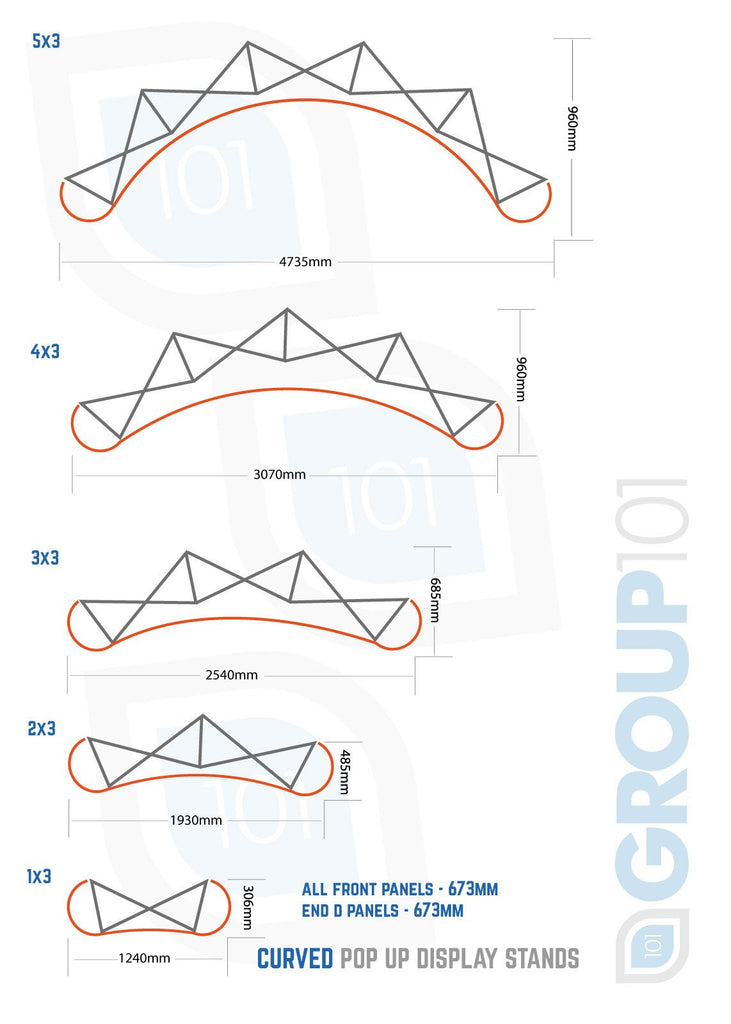 CURVED POP UP EXHIBITION DISPLAY UNIT