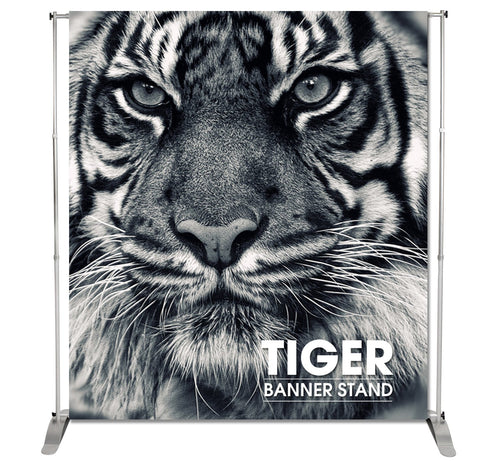 TIGER TENSION TELESPOIC FABRIC PRINTED BANNER STAND