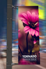 TORNADO LAMP POST FLAG BANNERS | LAMP POST ADVERTISING | HIGH STREET ADVERTISING