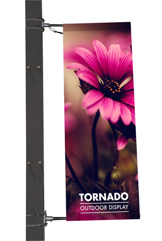 TORNADO LAMP POST FLAG BANNERS | LAMP POST ADVERTISING | HIGH STREET ADVERTISING