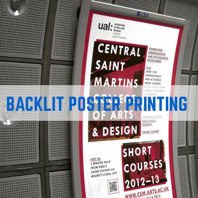 Backlit 150gsm trade poster printing