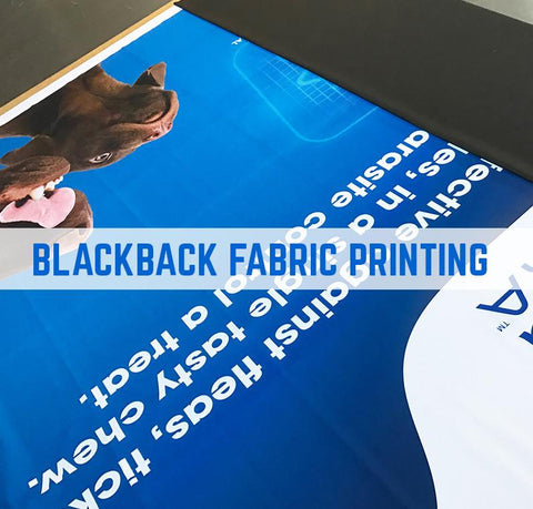 BLACKOUT BLACK BASE DISPLAY FABRIC - 320gsm polyester blackout fabric printing