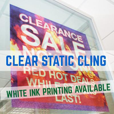 STATIC CLING WINDOW STICKER PRINTING CLEAR