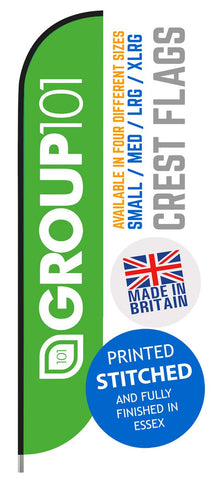 Crest Flag, Advertising Flags, Promotional Flags, Trade Prices, Made in the UK