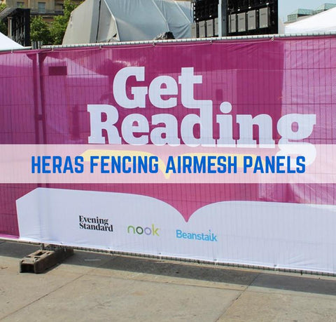 HERAS SCRIM FENCE PANEL ADVERTISING BRANDING COVERS