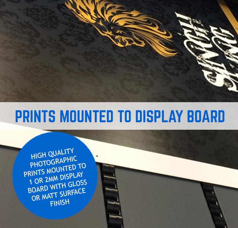 DISPLAY BOARD PRINT AND MOUNTING ON 1MM OR 2MM BOARD