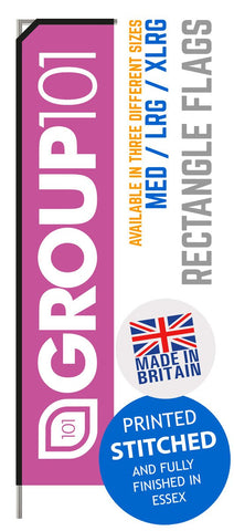 Rectangle Straight Flag, Advertising Flags, Promotional Flags, Trade Prices, Made in the UK