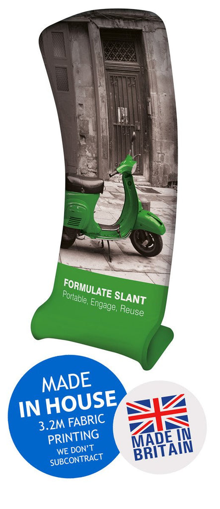 Slant Fabric Exhibition Promotional Banner Stand