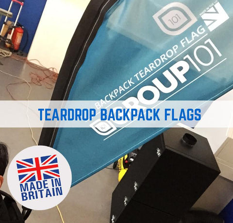 BACKPACK STREET FLAGS PROMOTIONAL FEATHER & TEARDROP SHAPED FLAGS